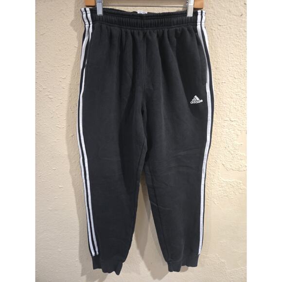 Adidas Triple Black Sweatpants Track Pants, Men's Size Large - Picture 1 of 6